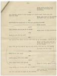 Moe Howard's 11pp. Script Entitled ''Look at the Brownie'', With Moe's Annotations Including His Signature -- Likely the Script for The Three Stooges 1952 Appearance on ''All Star Revue'' -- Very Good
